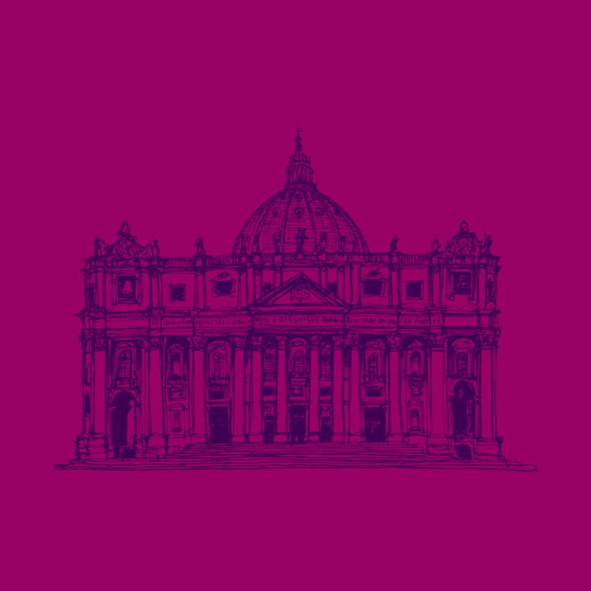 st+peters+basilica+purple